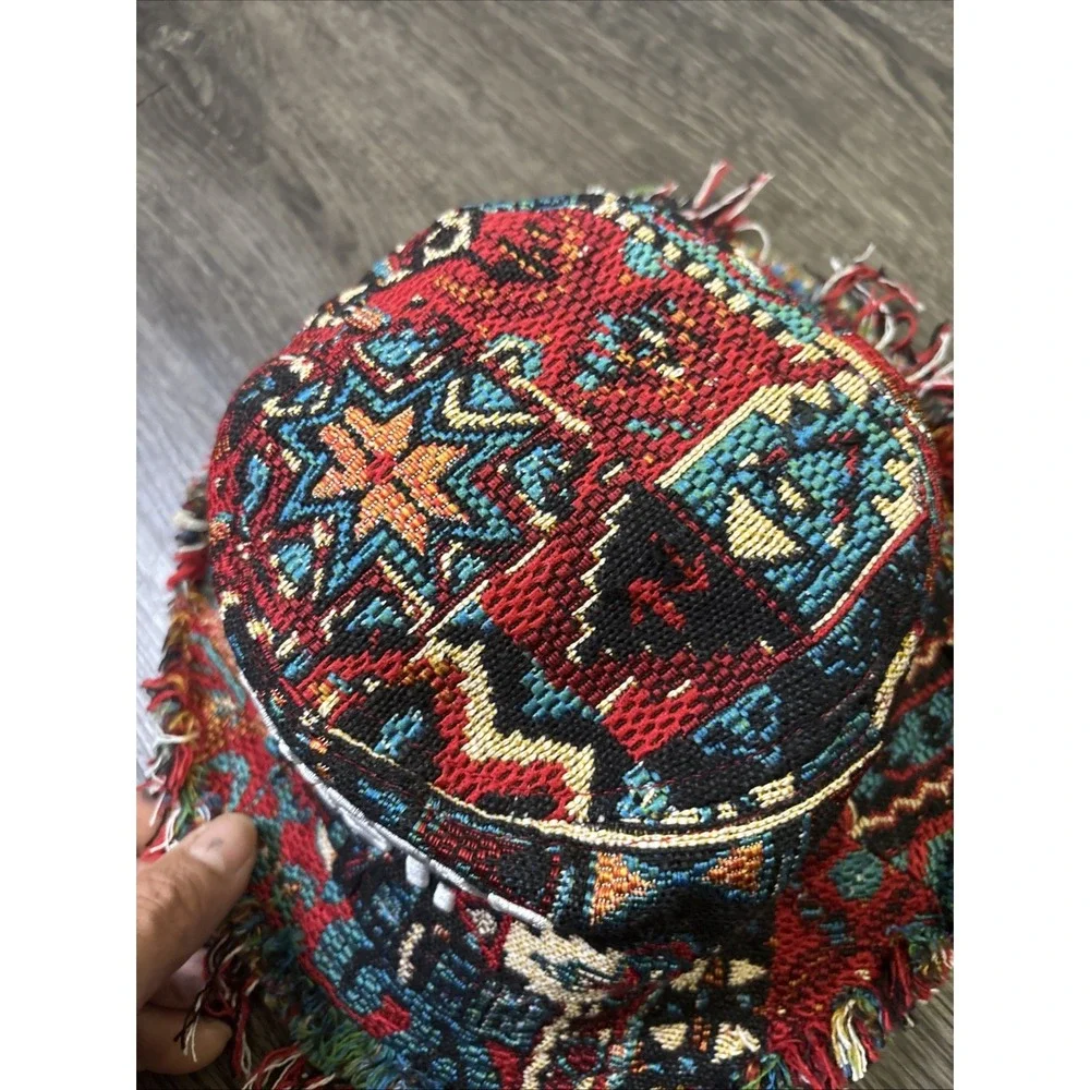 Rockstar Original Ayami Tapestry Bucket Hat Distressed Frayed Woven Size S/M